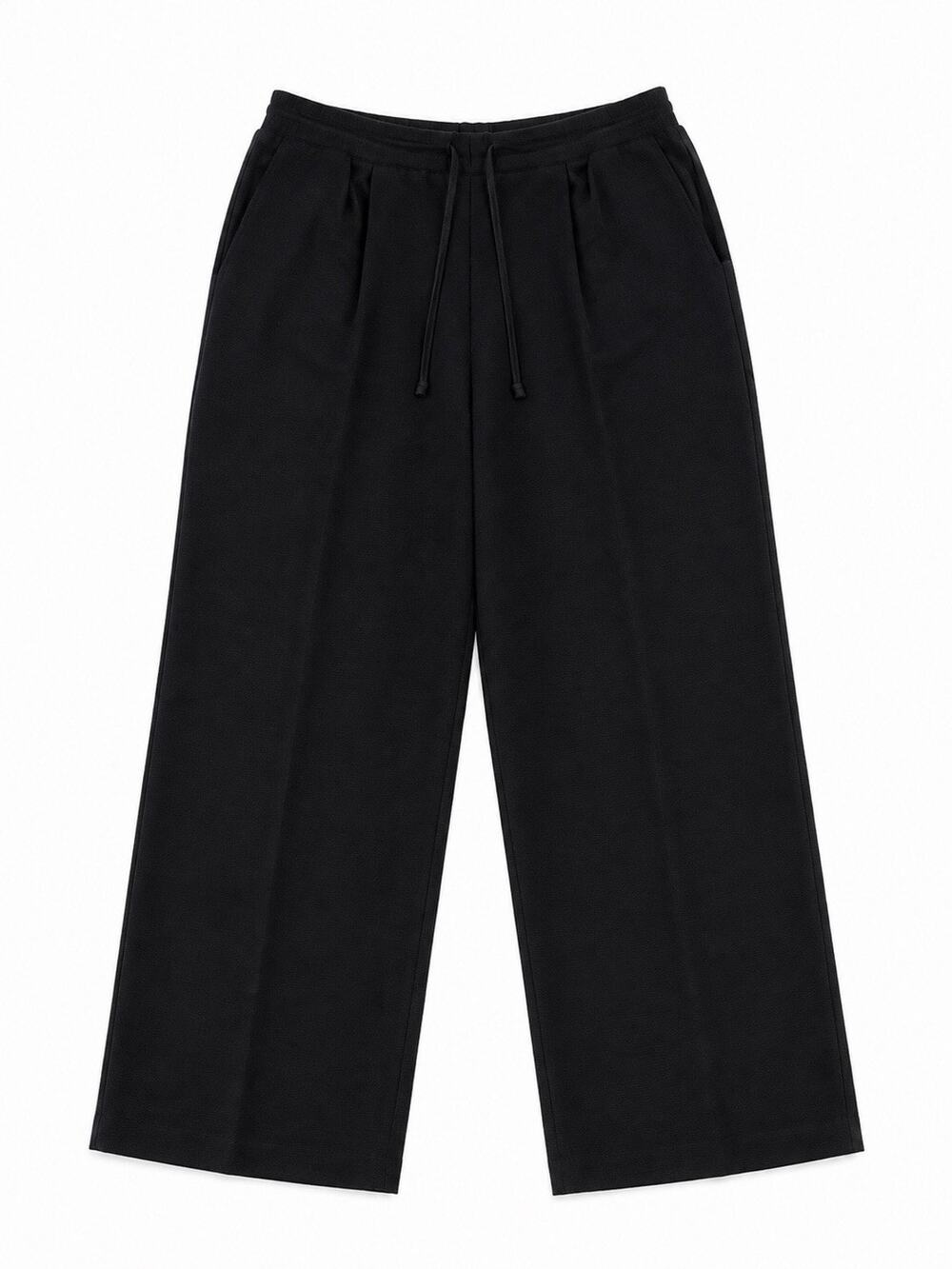 Sag Harbor Women’s Size Large Black Wide Leg Pull On Pants Drawstring